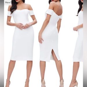 Dress the Population Bailey Off the Shoulder Sweetheart Bodycon Sheath Dress